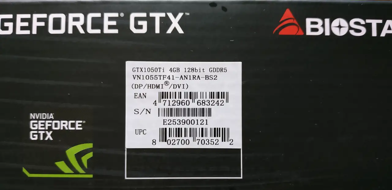 BIOSTAR GeForce GTX 1050 Ti 4GB, фотография 3