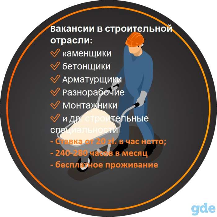 каменщики, бетонщики, арматурщики, разнорабочие и другие строительные специальности, фотография 1