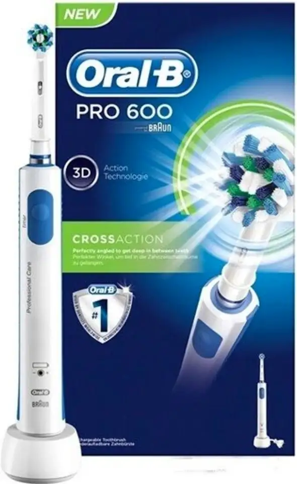 Электрическая зубная щетка braun oral-b pro 600 cross action (d16.513), фотография 1