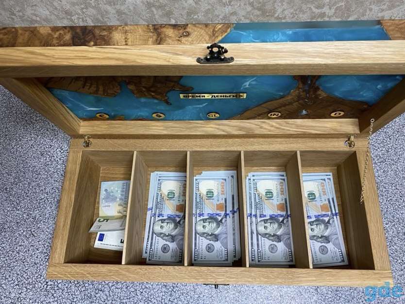 Шкатулка для денег РУЧНАЯ РАБОТА, фотография 6