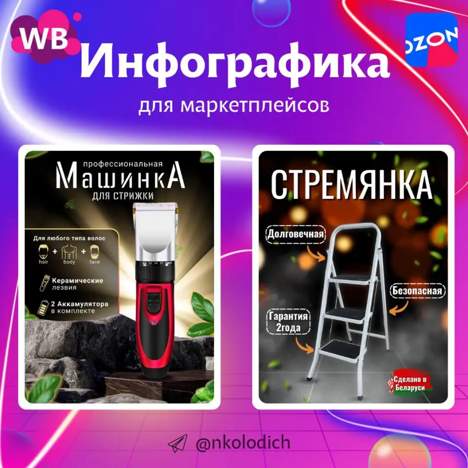 Инфографика, дизайн товара для маркетплейсов, фотография 11