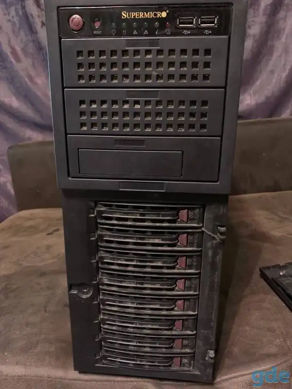 Продам мощный сервер SUPERMICRO Xeon, 64GB, 10TB, 2x800w, фотография 1