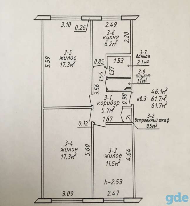 продам 3х комнатную квартиру, ул. Двинская, 2, фотография 1