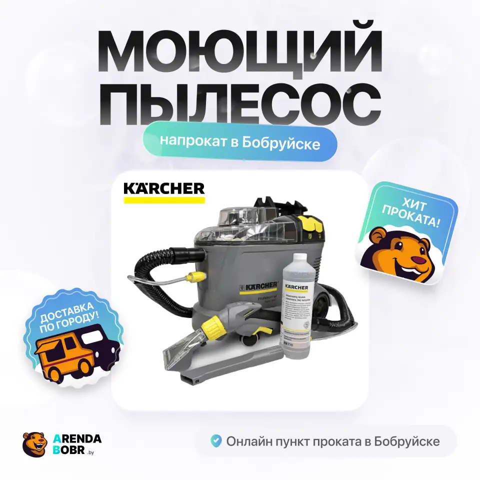 Прокат моющего пылесоса в Бобруйске ArendaBobr.by, фотография 1