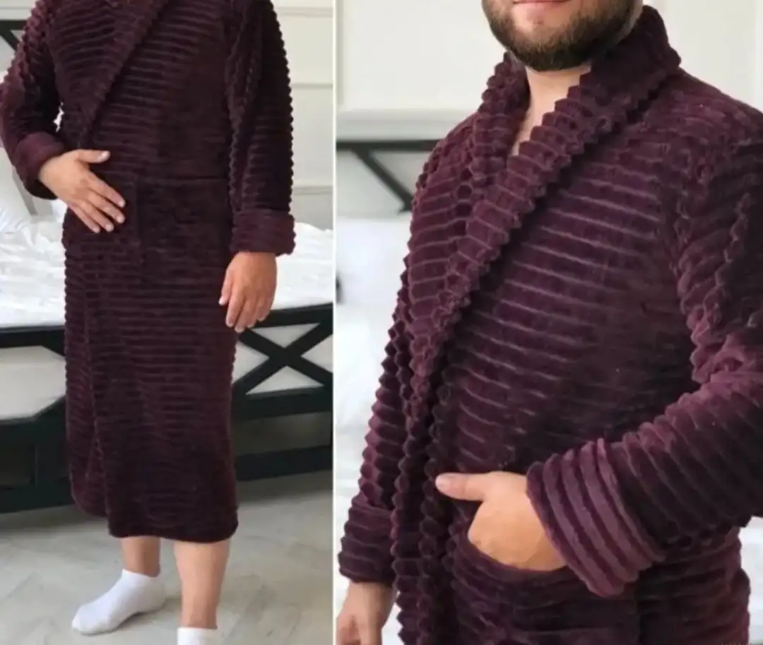 Халат банный махровый с поясом и карманами M рр, фотография 1