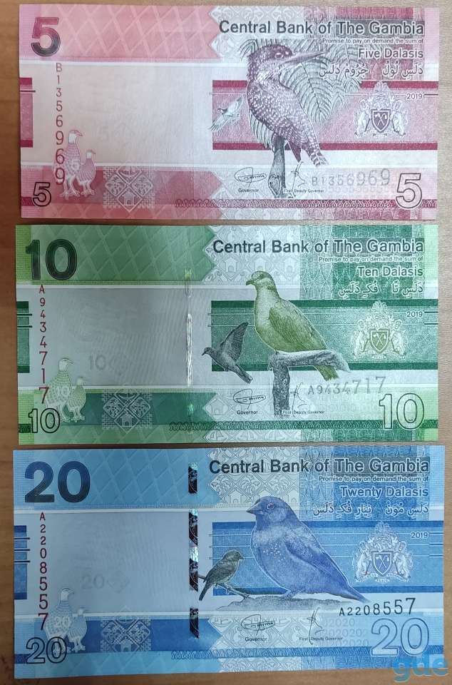 Набор банкнот Гамбии 2019 года, фотография 2