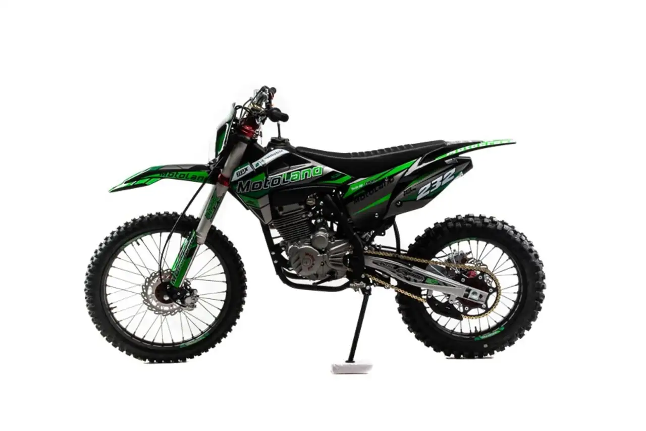 Мотоцикл кросс motoland xt 250 hs (172fmm-4v) (4-х клапанный) зеленый, фотография 1