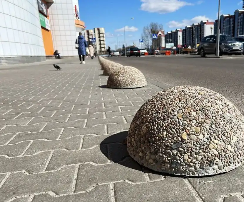 Тротуарная плитка, тактильная плитка, бетонные полусферы (соответствие ГОСТ), фотография 2