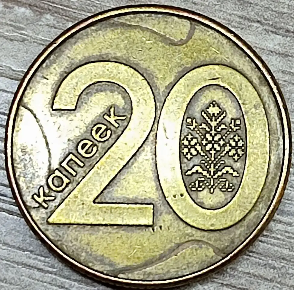 20 копеек 2009 РБ Разделение плато аверса и реверса, фотография 1