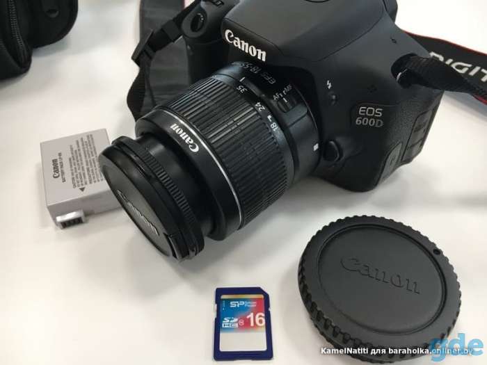 Фотоаппарат Canon EOS 600 D Kit 18-55mm IS II Полный комплект, + флэшка 16 GB Состояние отличное, как новый!, фотография 1