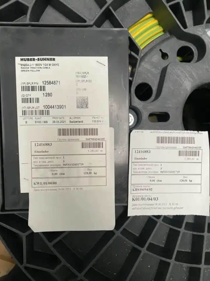 Кабель Huber-Suhner ENV 1G4 M GNYE - 1280 м, фотография 1