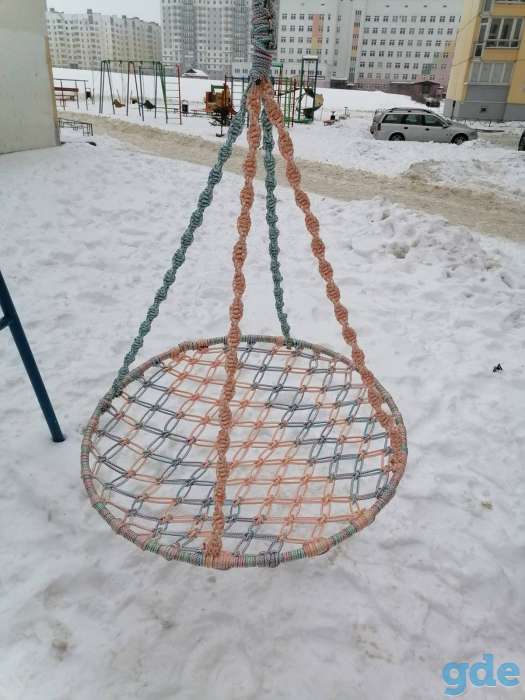 Плетеное подвесное кресло-гамак, фотография 1