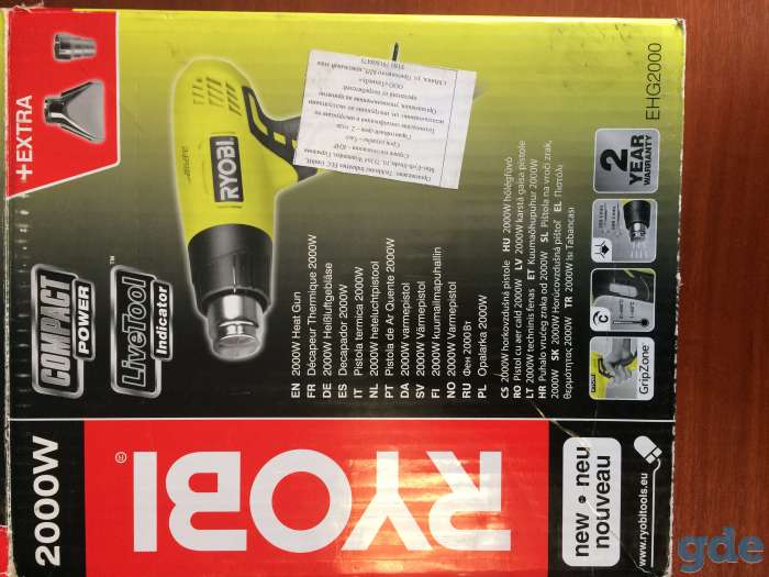 ФЕН СТРОИТЕЛЬНЫЙ RYOBI, фотография 1