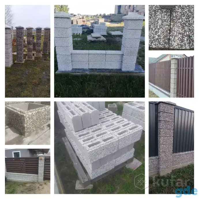 Заборы из натурального камня по технологии мытый бетон, фотография 5
