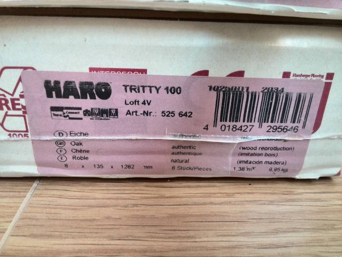 Продам Ламинат HARO TRITTY 100 Loft 4V Дуб ( 7.25 м2), фотография 2