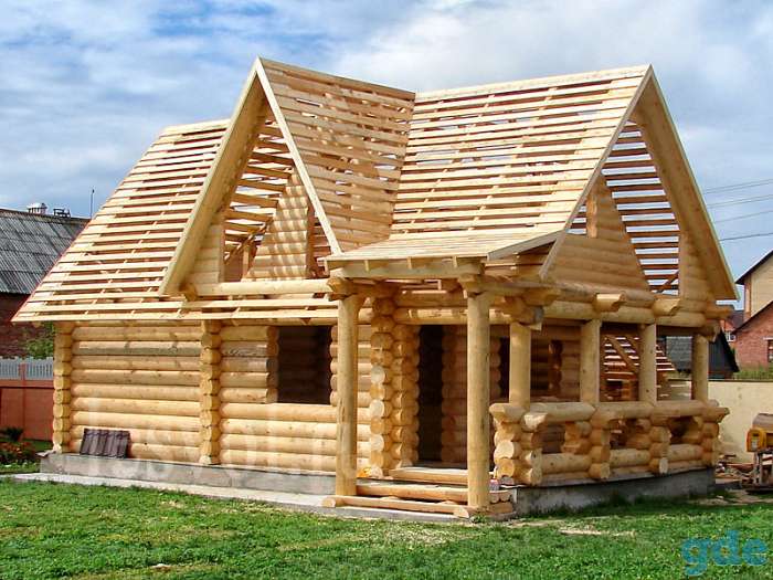 Дома бани из бревна оцилиндрованного, фотография 8