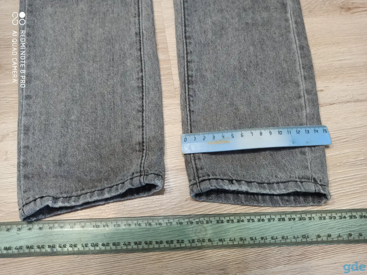 Джинсы унисекс DENIM Size26 размер 42-44/1-3 серые 8руб, фотография 2