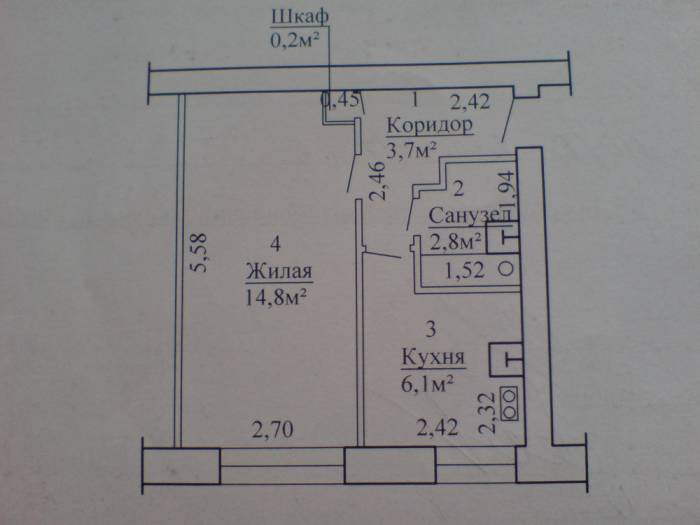 продам 1-ком.квартиру в г.п. Городище, фотография 1