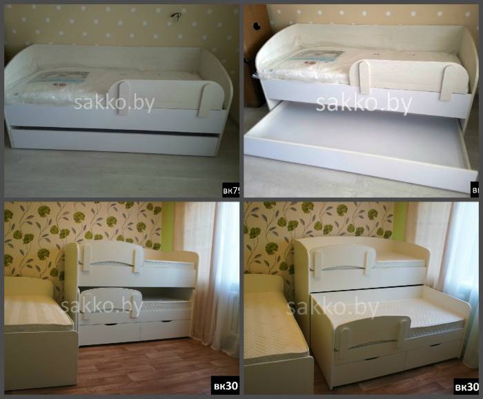 Кровати выдвижные,двухъярусные,двухуровневые для 2 детей, фотография 1
