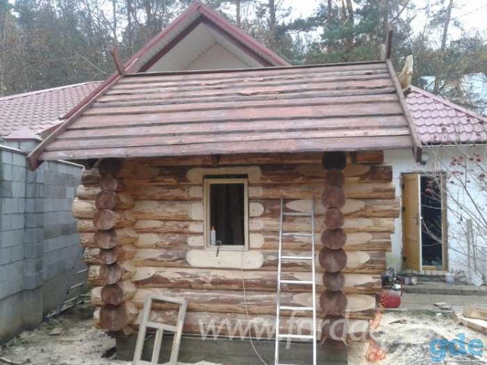 Деревянные дома (бани,беседки) срубы из круглого бревна рубленные вручную из ангарской сосны, сибирского кедра., фотография 5