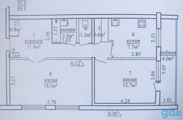 Продам 2х комнатную квартиру без посредников, Улица Крупской д.36, фотография 1