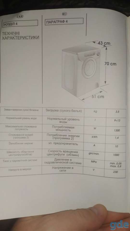 Стиральная машина Candy automat aqua1000T, фотография 1