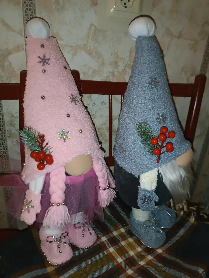 Hand-made пара лесные гномы 53 см муж и жена, фотография 6