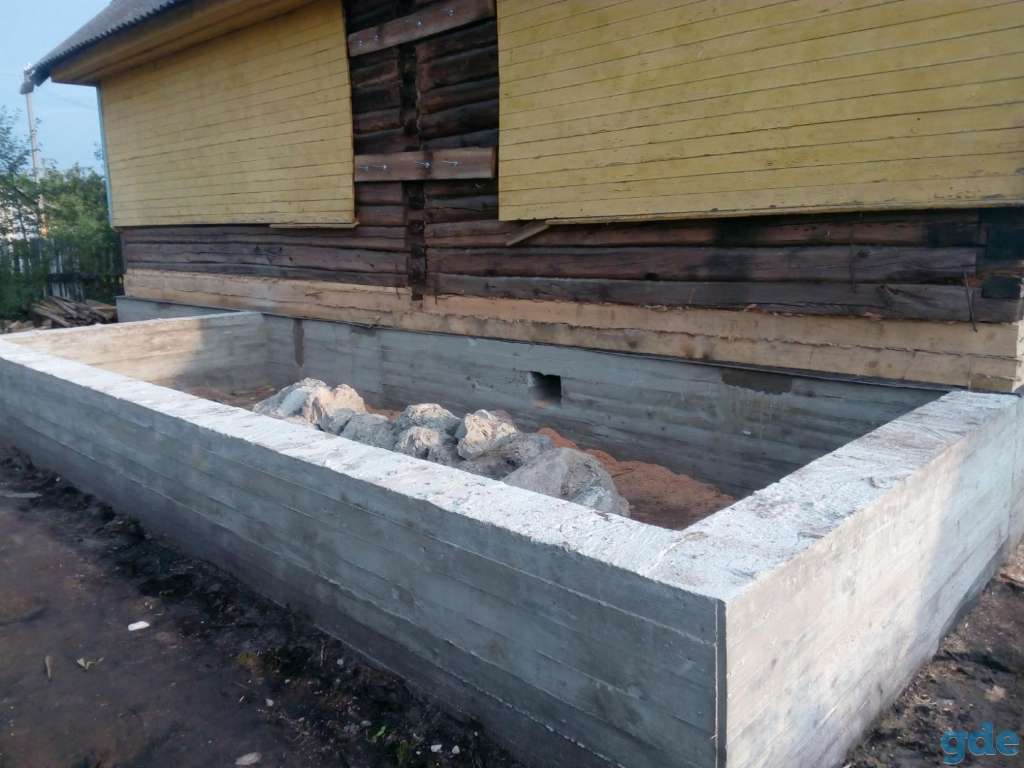 Замена гнилых брёвен дома, подъем дома, фотография 5