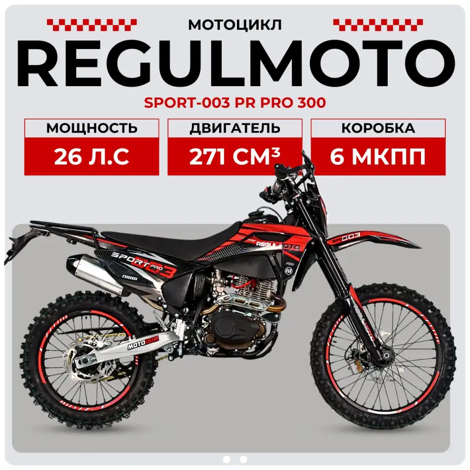 Мотоцикл Regulmoto Sport-003 PR PRO 300 (4 valves) 6 передач ПТС, фотография 1