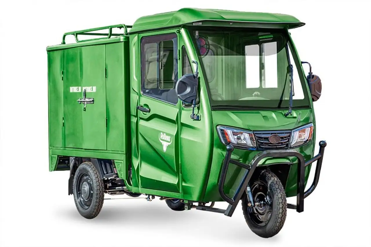 Грузовой электротрицикл rutrike карго кабина дуал 1500 60v1000w, фотография 1