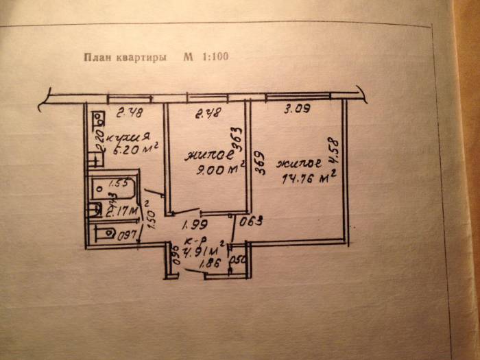 Двухкомнатная квартира с ремонтом., Калинина 9, фотография 1