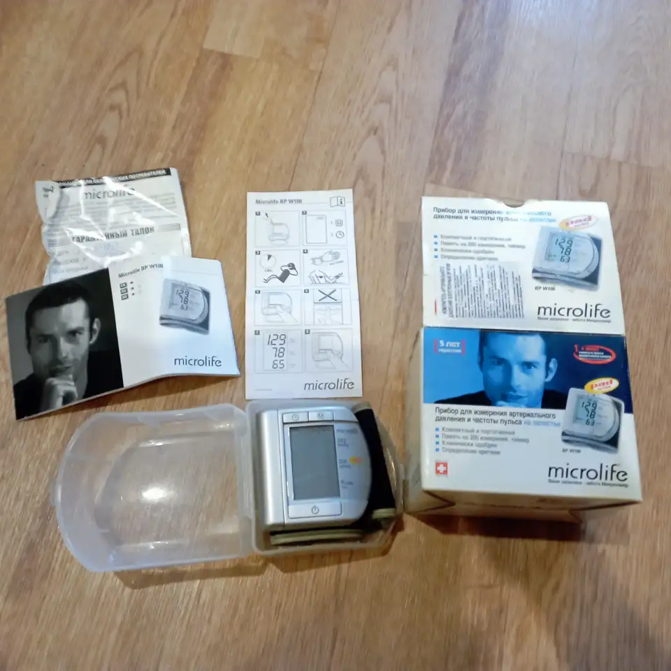 Тонометр автоматический на запястье Microlife BP W100, фотография 1