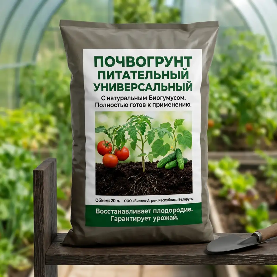Готовые грунты с биогумусом  для рассады, цветов, томатов, фотография 1