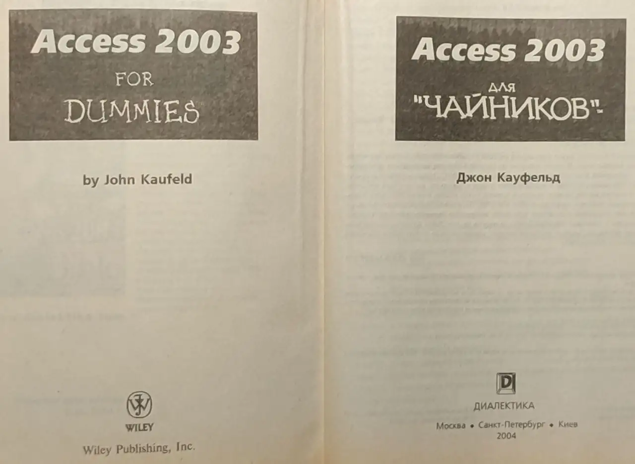 Джон Кауфельд -  Access 2003 для чайников, фотография 4