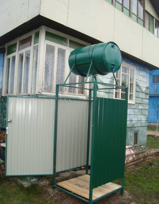 Навесы, козырьки из поликарбоната, летний душ, фотография 10