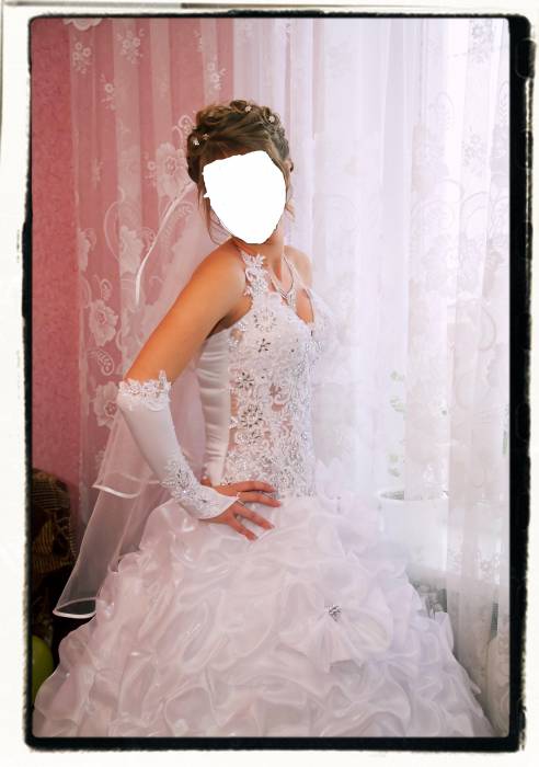 шикарное свадебное платье, фотография 3