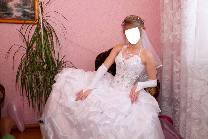 шикарное свадебное платье, фотография 5