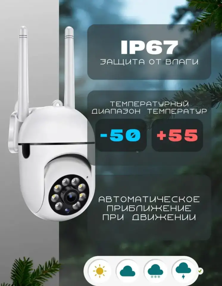 Камера видеонаблюдения 2Мп Wi-Fi видео няня удаленное управление, фотография 4