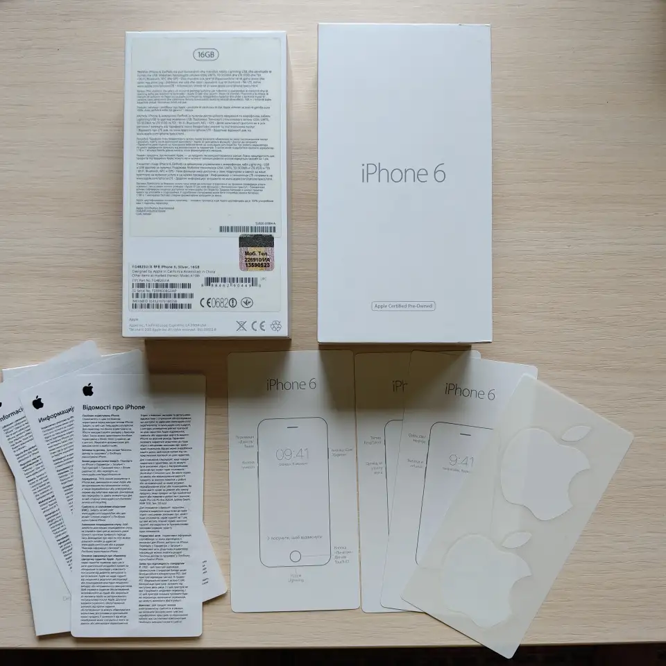 Защитные стёкла для iPhone 6  оригинальная коробка, фотография 2