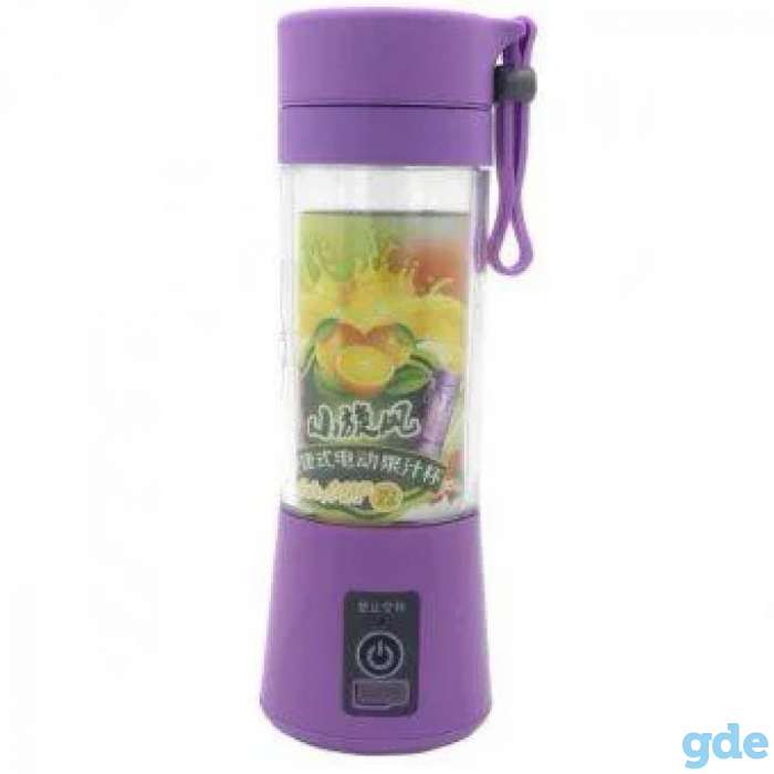 Портативный заряжаемый блендер Portable and Rechargeable Battery Juice Blender HM-03, фотография 1