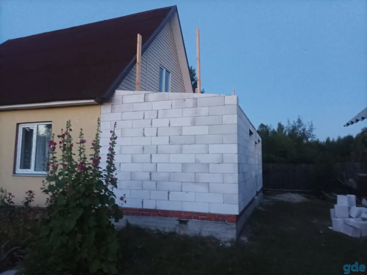 Пристройка из пеноблоков, фотография 5