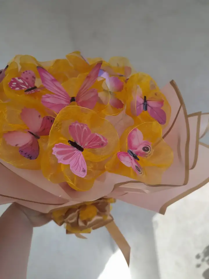 Букет из ярких бабочек с подсветкой, фотография 8
