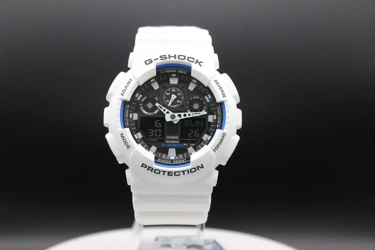 Японские наручные часы Casio G-SHOCK GA-100B-7A с хронографом, фотография 1