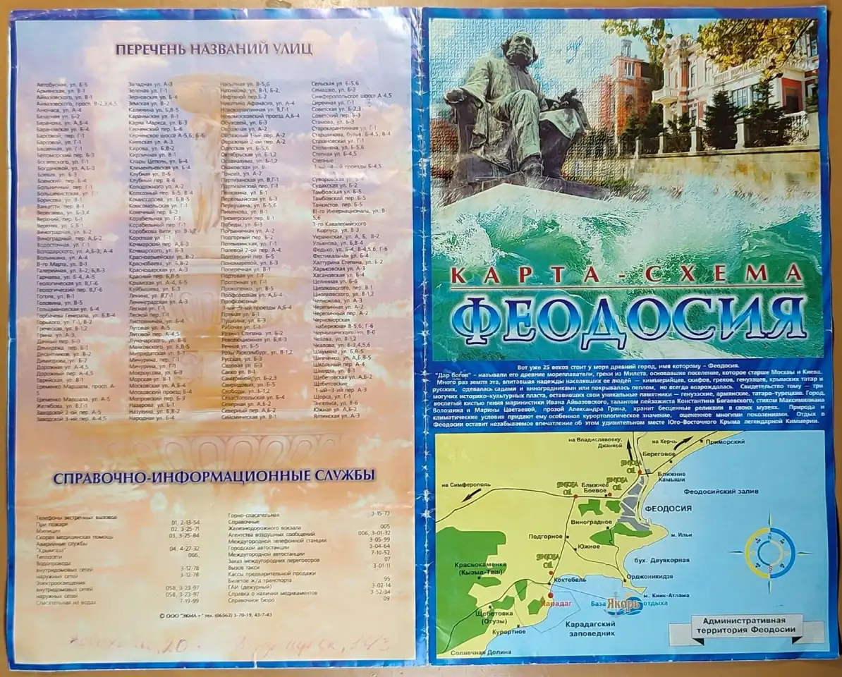 Туристическая карта-схема г.Феодосия, фотография 3