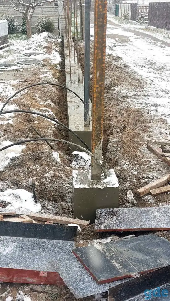 Фундамент под забор, фотография 6