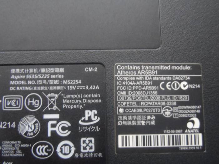 ноутбук Acer Aspire 5535, фотография 4