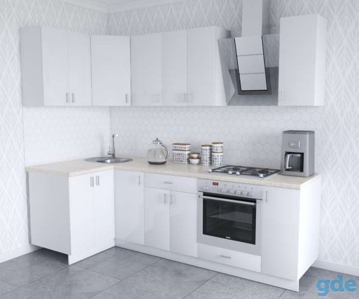 Готовая КУХНЯ ХоумЛайн Кристалл Люкс угловая, фотография 7