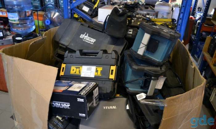 Паллеты Микс c электроинструментом Erbauer, Energer, Makita, DeWalt, Bosch, фотография 1