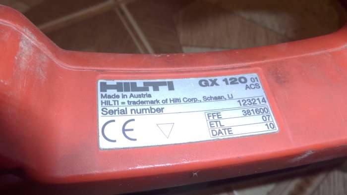 Газовый монтажный пистолет HILTI GX-120, фотография 8