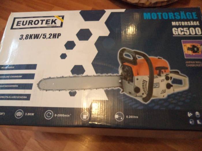 Бензопила Eurotek 3,8/5,2HP, фотография 3